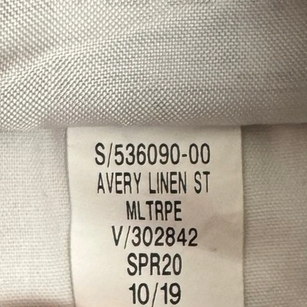 Banana Republic Avery Linen Blend Striped Ankle Pants Size 2 NWT Gray White